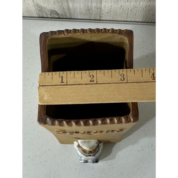 Fitz and Floyd Spoons Holder 1983 Brown Ceramic Chef Vintage Japan - Picture 2 of 9